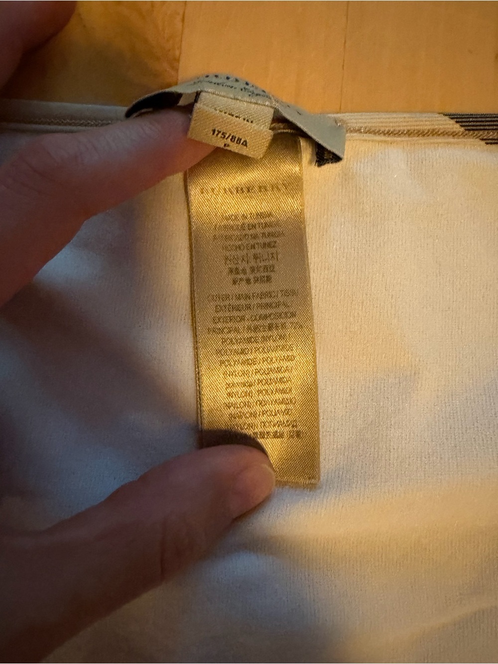 Burberry White Bikini Bottoms with Check Accent - Picture 6 of 6